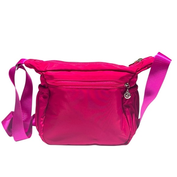 Jiel Shi Water-Resistant Nylon Crossbody/Shoulder Bag Bright Pink - Picture 2 of 13